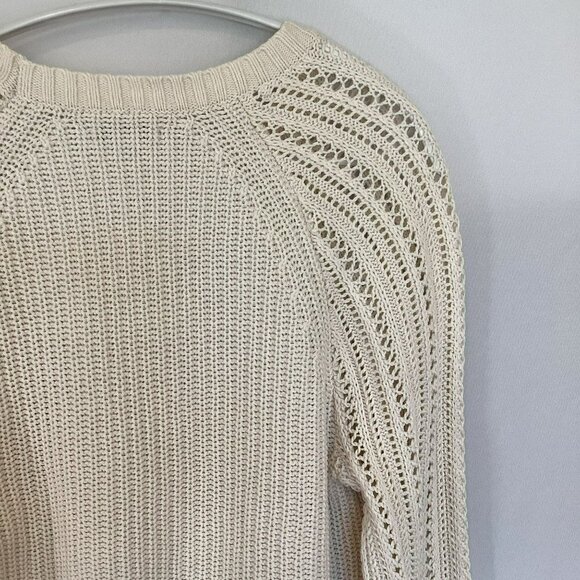 American Eagle Cropped Sweater Pullover Crew Neck Cable Knit Women's Size Small - Picture 7 of 10